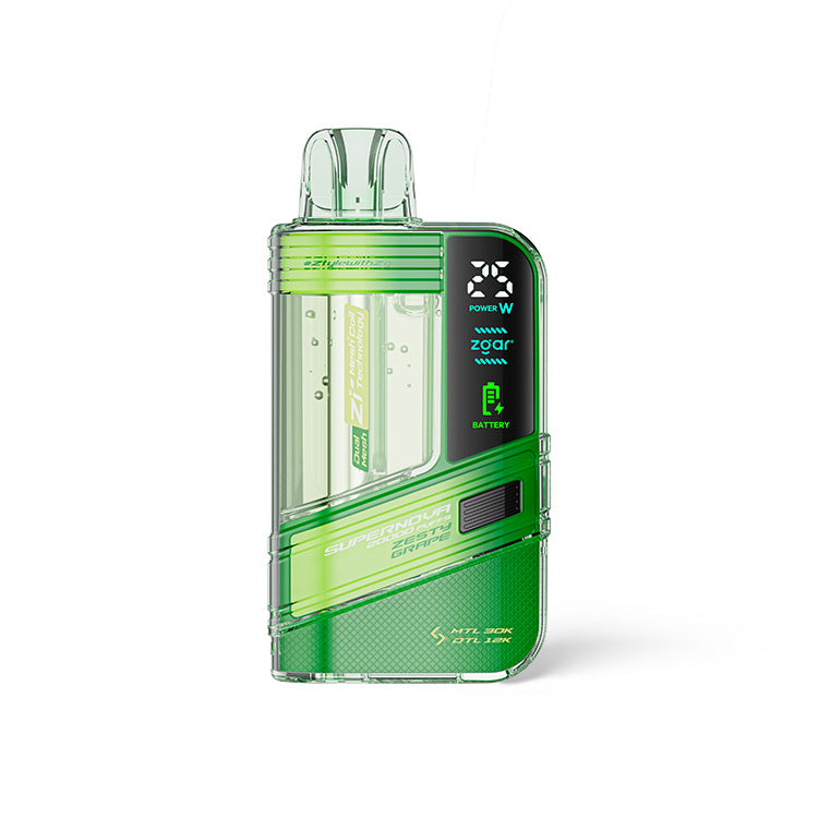 正品冰熊一次性20000口Zgar Supernova,可调火力烟阻/LED显示屏