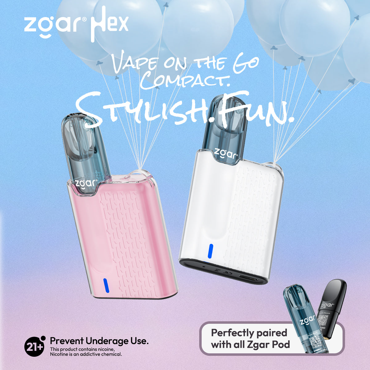 正品冰熊ZGAR Nex大功率烟杆-胸挂式多色可选(支持4/5/6/7代烟弹)
