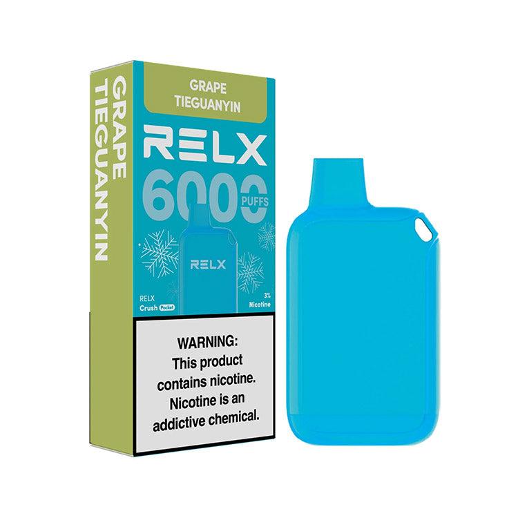 正品悦刻 RELX CRUSH POCKET 一次性电子烟-冰爽6000口 青提铁观音