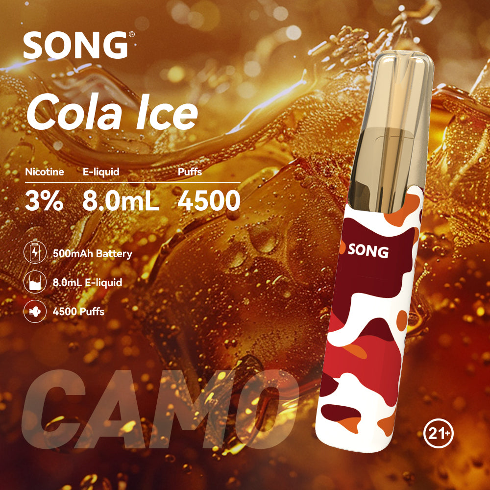 正品崧鸭嘴兽 Song Camo Series A36迷彩杆身一次性电子烟4500口-多口味可选