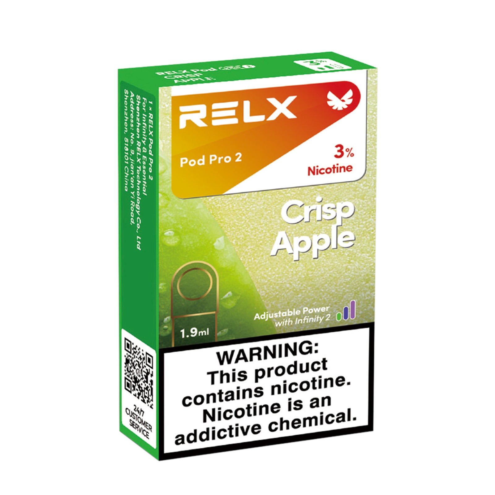 relx pod pro crisp apple Authentic Relx overseas version-Apple Crisp Apple-sixth generation cer – 悦淘蒸汽