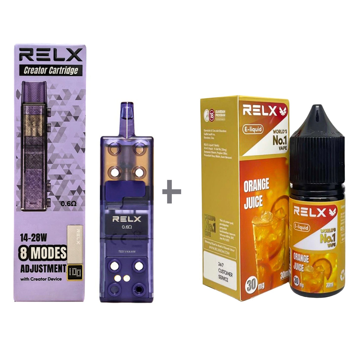 正品悦刻三代积木空弹烟油套餐(5ml容积RELX空弹+30ml正品RELX E-liquid)