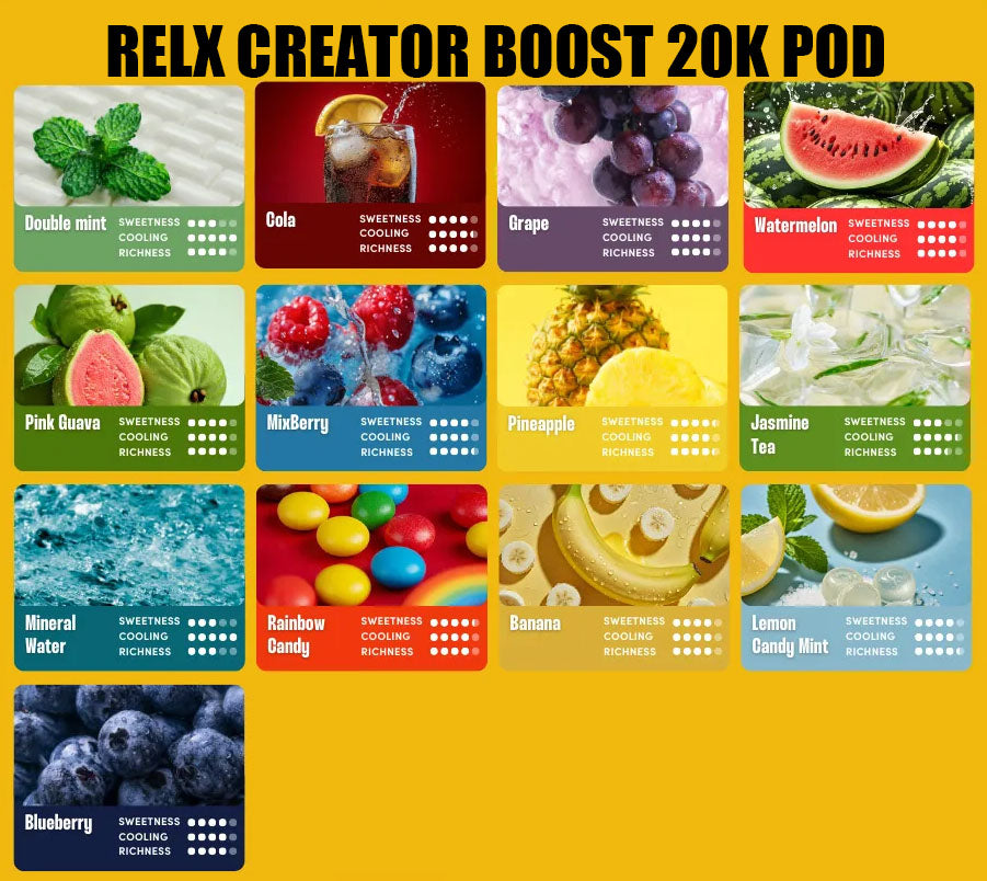 正品悦刻RELX Creator Boost积木乐高套装/烟弹-20000口多口味可选