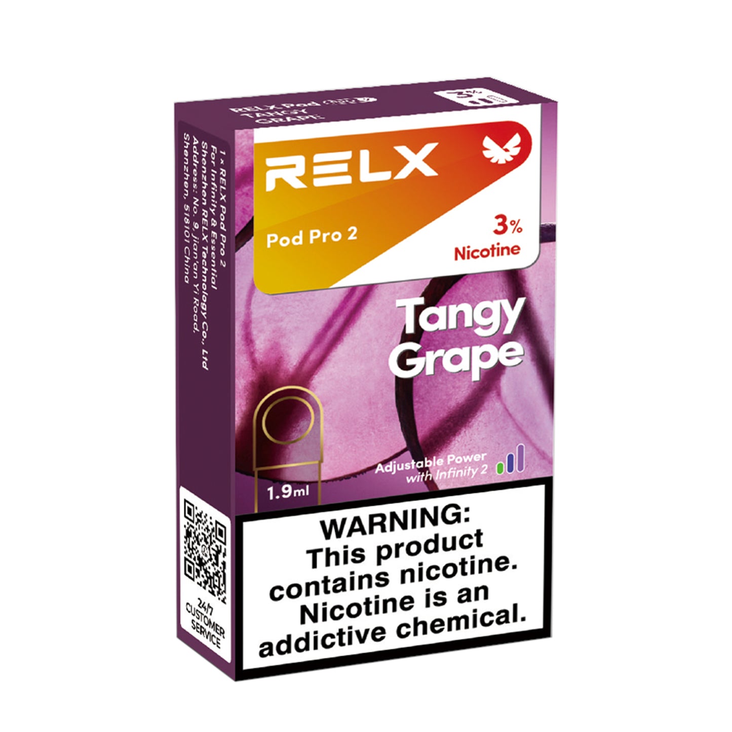 Authentic Relx overseas version - Tangy Grape - Sixth generation ceramic core