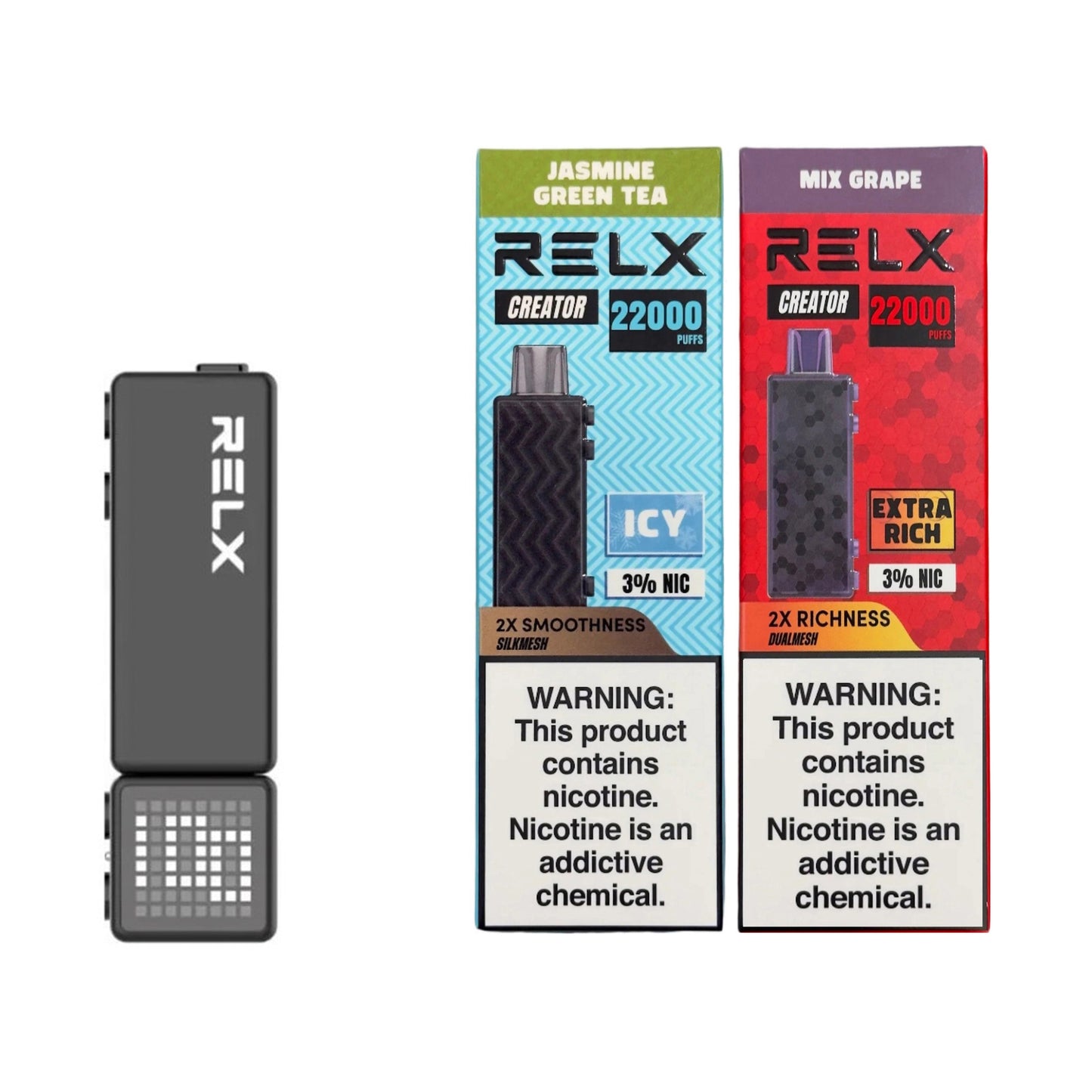 RELX Creator - Large capacity 18000 mouths - Double the richness