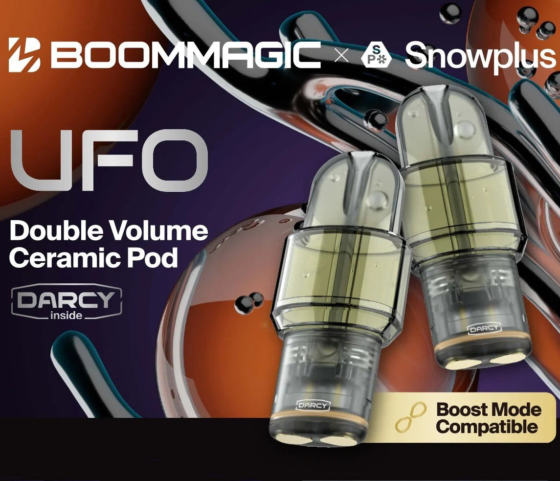 正品雪加Snowplus与Boom Magic联名款UFO超大容量5ML通配烟弹单颗装-适配悦刻4/5/6/7代烟杆-两颗颗起售
