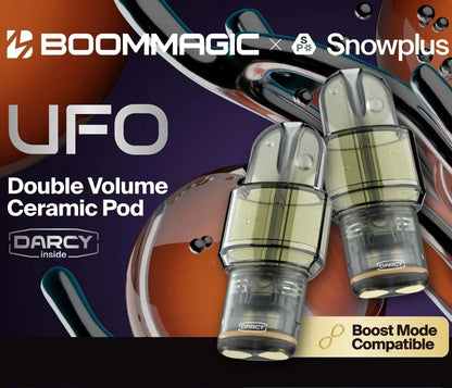 正品雪加Snowplus与Boom Magic联名款UFO超大容量5ML通配烟弹单颗装-适配悦刻4/5/6/7代烟杆-两颗颗起售