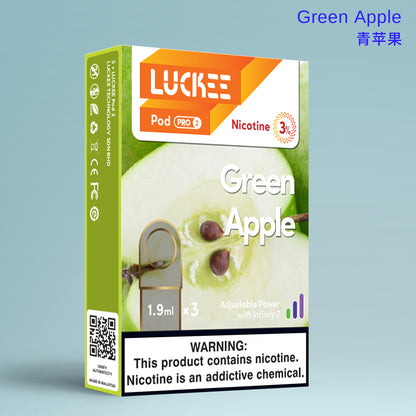 乐刻(Luckee) 青苹果GreenApple 第六代雾化弹 pod pro2 三颗装