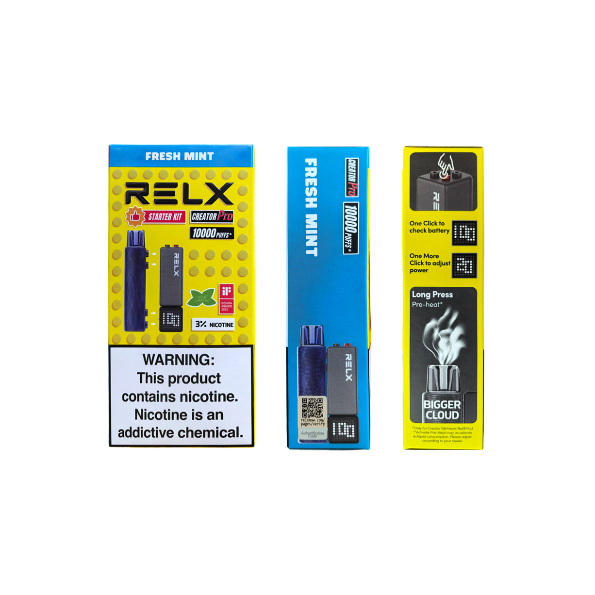 正品悦刻积木三代杆RELX Creator Pro Starter Kit 10000口套装乐高积木10K大烟雾磁吸式换弹电子烟套装-多口味可选