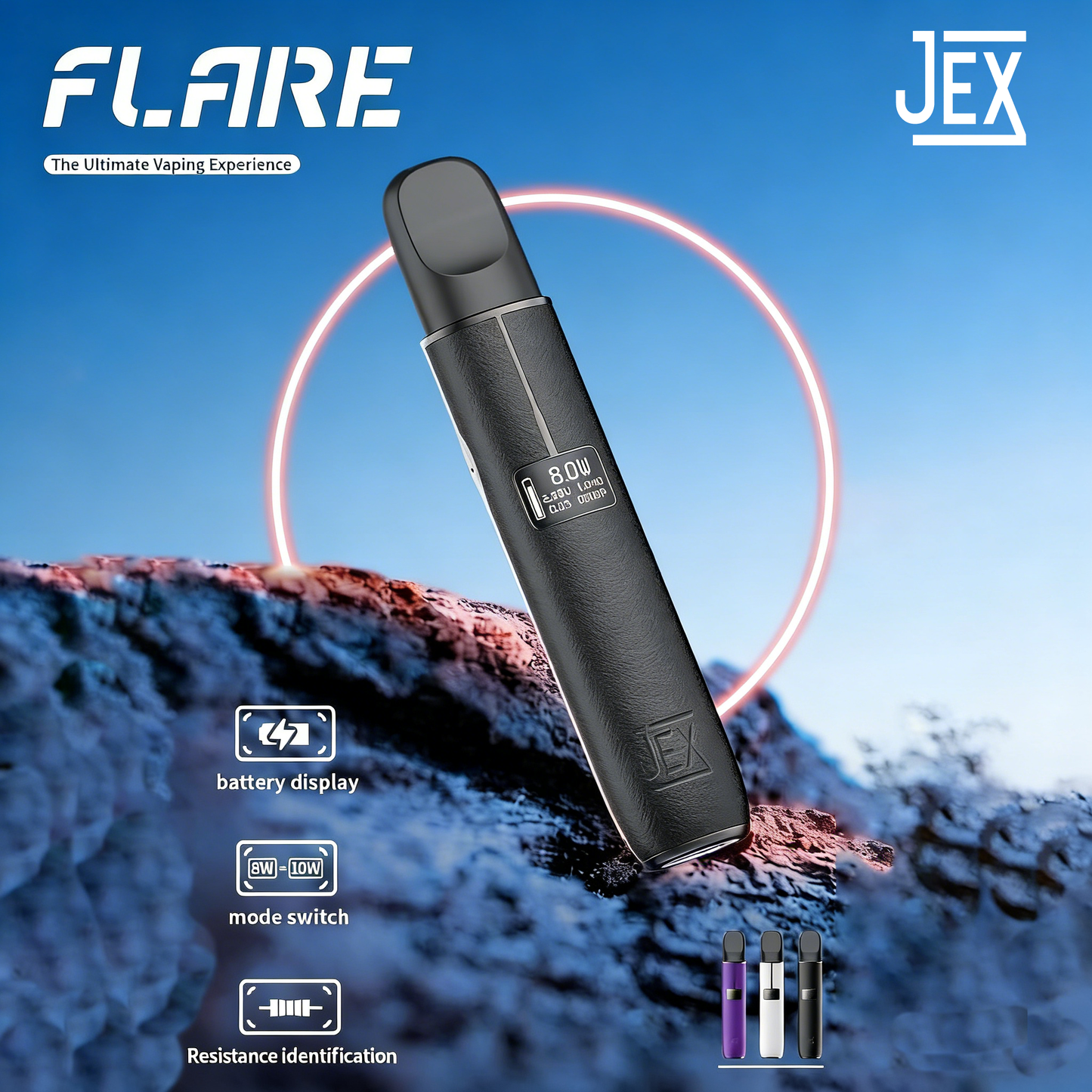 Genuine Ice Bear ZGAR Nex high-power cigarette holder-chest-mounted in multiple colors (supports 4/5/6/7 generation cigarette cartridges)