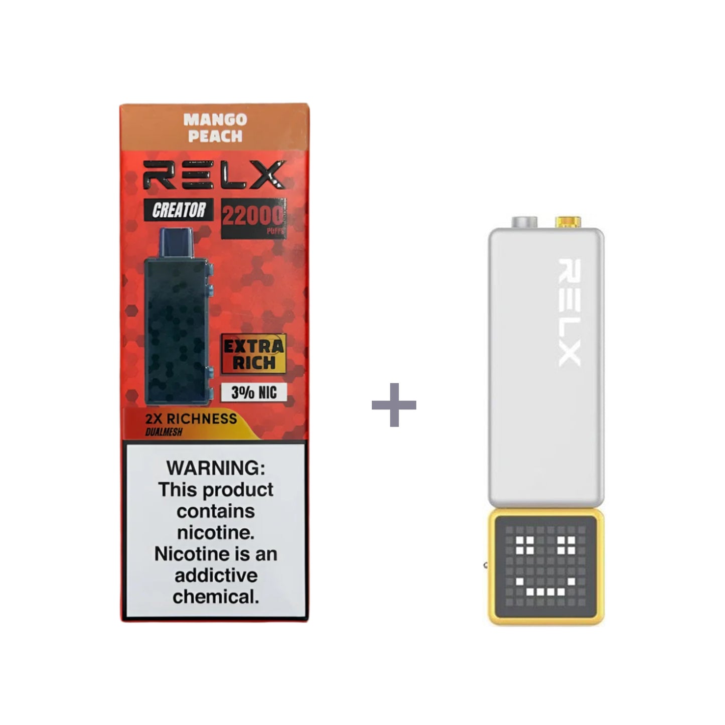 正品悦刻积木乐高RELX Creator 22000口烟弹/套装-多口味可选 (一代/二代杆弹通用） 套装1(配一代正品杆) 芒果桃子