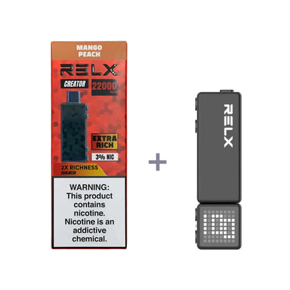 正品悦刻积木乐高RELX Creator 22000口烟弹/套装-多口味可选 (一代/二代杆弹通用） 套装2(配二代正品杆) 芒果桃子