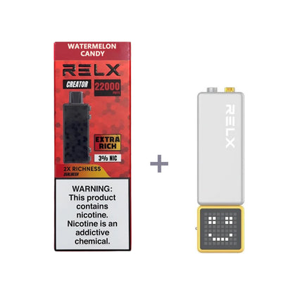 正品悦刻积木乐高RELX Creator 22000口烟弹/套装-多口味可选 (一代/二代杆弹通用） 套装1(配一代正品杆) 西瓜软糖