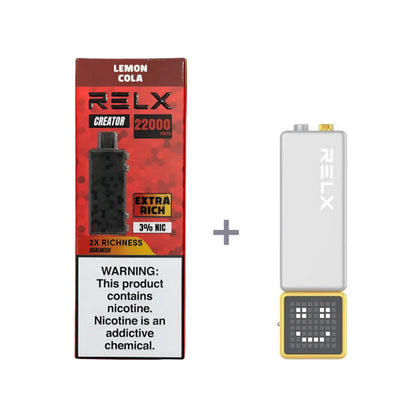 正品悦刻积木乐高RELX Creator 22000口烟弹/套装-多口味可选 (一代/二代杆弹通用） 套装1(配一代正品杆) 柠檬可乐