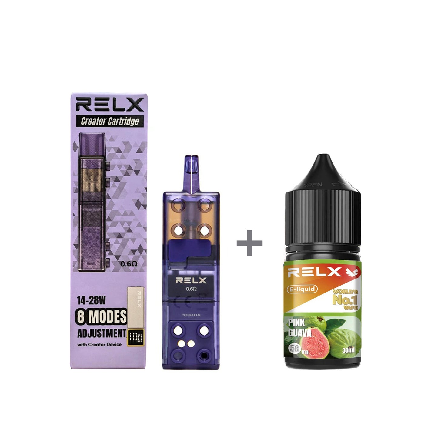 正品悦刻三代积木空弹烟油套餐(5ml容积RELX空弹+30ml正品RELX E-liquid)