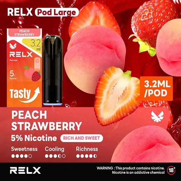 正品悦刻RELX Pod Large 3.2ml大容量版烟弹-三颗起售，多口味可选-兼容5/6/7代烟杆 桃子草莓