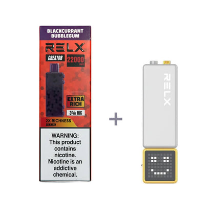 正品悦刻积木乐高RELX Creator 22000口烟弹/套装-多口味可选 (一代/二代杆弹通用） 套装1(配一代正品杆) 黑加仑泡泡糖