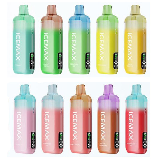正品冰暴Icemax Ultra Freeze Taste 12000口超冰爽液晶显示屏可视化油仓一次性电子烟-多口味可选