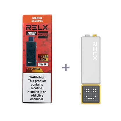 正品悦刻积木乐高RELX Creator 22000口烟弹/套装-多口味可选 (一代/二代杆弹通用） 套装1(配一代正品杆) 芒果冰沙