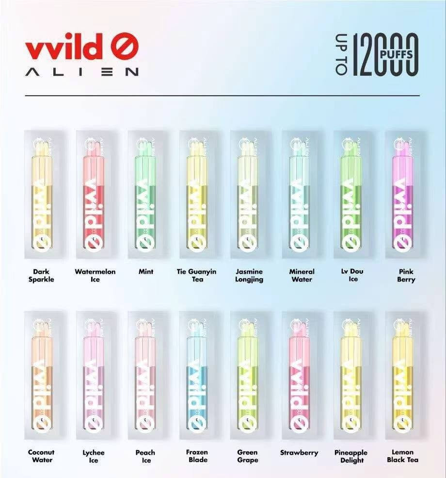 正品小野外星人VVILD ALIEN 12000口可视化油仓带电量显示经典潮流一次性电子烟-多口味可选