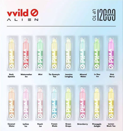 正品小野外星人VVILD ALIEN 12000口可视化油仓带电量显示经典潮流一次性电子烟-多口味可选