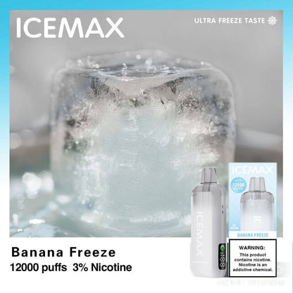 正品冰暴Icemax Ultra Freeze Taste 12000口超冰爽液晶显示屏可视化油仓一次性电子烟-多口味可选