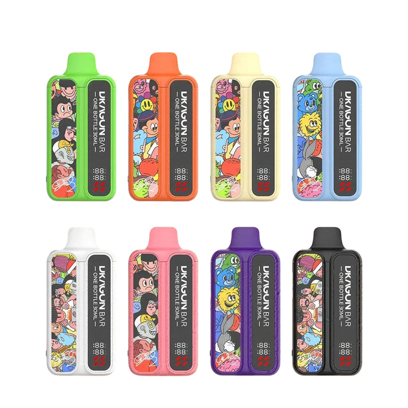 正品 Dragon Bar 龙吧阿童木动画主题30ml超大容量60000口可调功率一次性电子烟-多口味可选