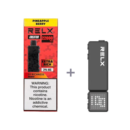 正品悦刻积木乐高RELX Creator 22000口烟弹/套装-多口味可选 (一代/二代杆弹通用） 套装2(配二代正品杆) 菠萝莓果