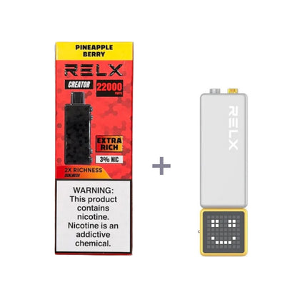 正品悦刻积木乐高RELX Creator 22000口烟弹/套装-多口味可选 (一代/二代杆弹通用） 套装1(配一代正品杆) 菠萝莓果