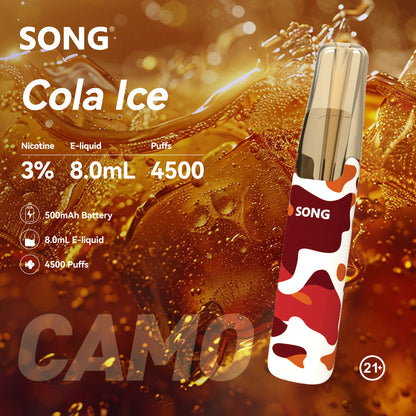 正品崧鸭嘴兽 Song Camo Series A36迷彩杆身一次性电子烟4500口-多口味可选