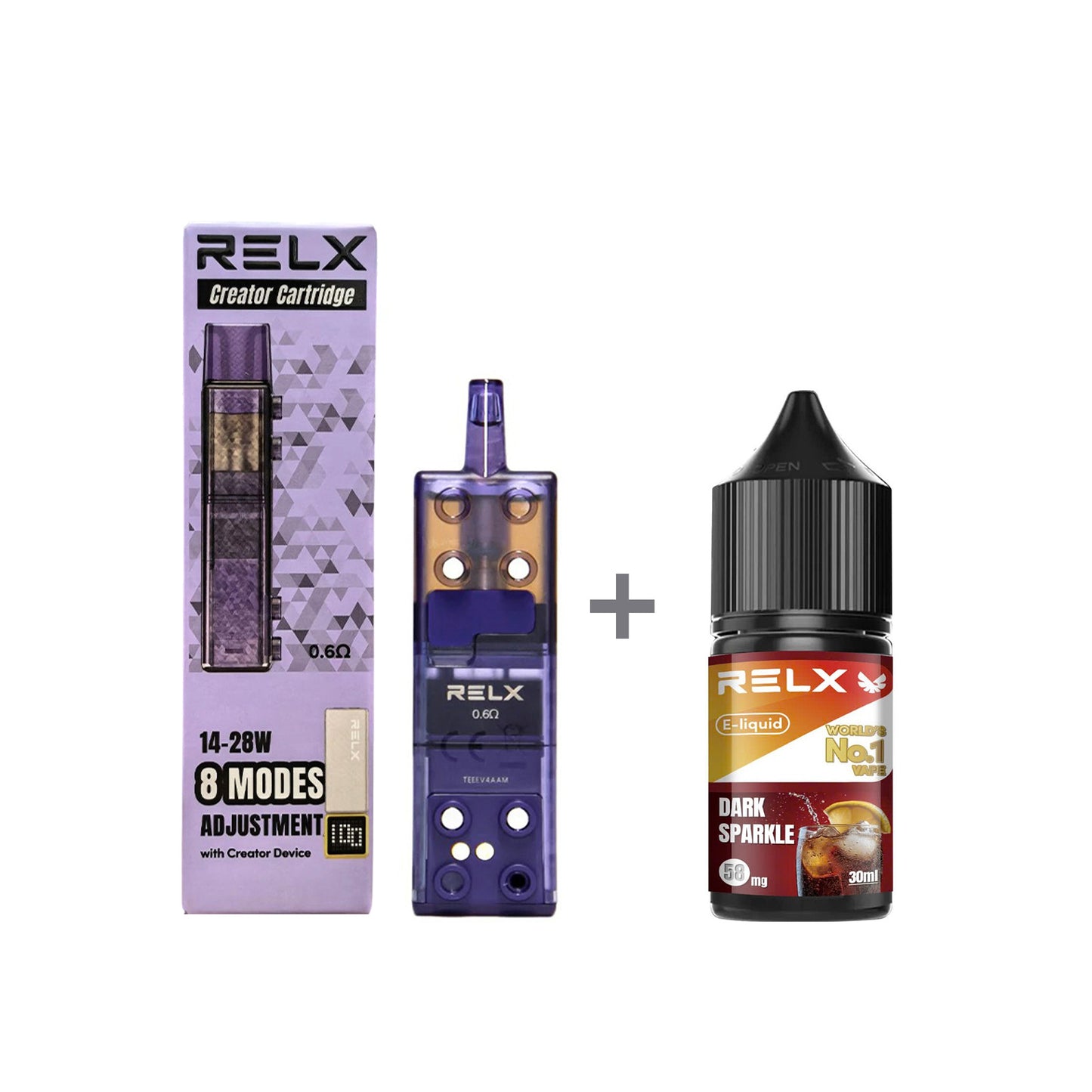 正品悦刻三代积木空弹烟油套餐(5ml容积RELX空弹+30ml正品RELX E-liquid)