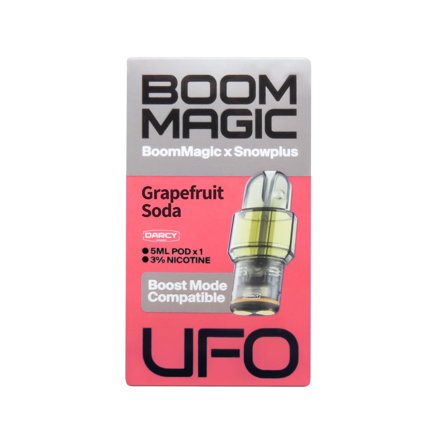 正品雪加Snowplus与Boom Magic联名款UFO超大容量5ML通配烟弹单颗装-适配悦刻4/5/6/7代烟杆-两颗颗起售