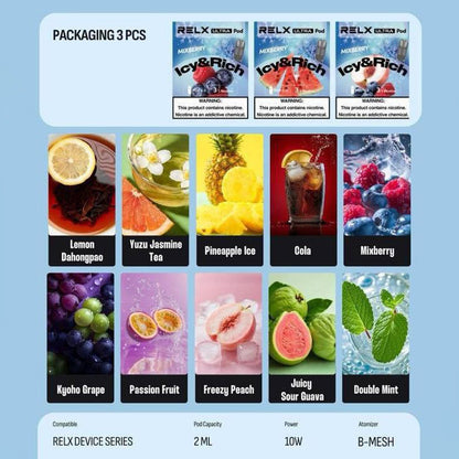 Authentic RELX overseas version - Mung Bean Ice (3 pieces) - Sixth generation