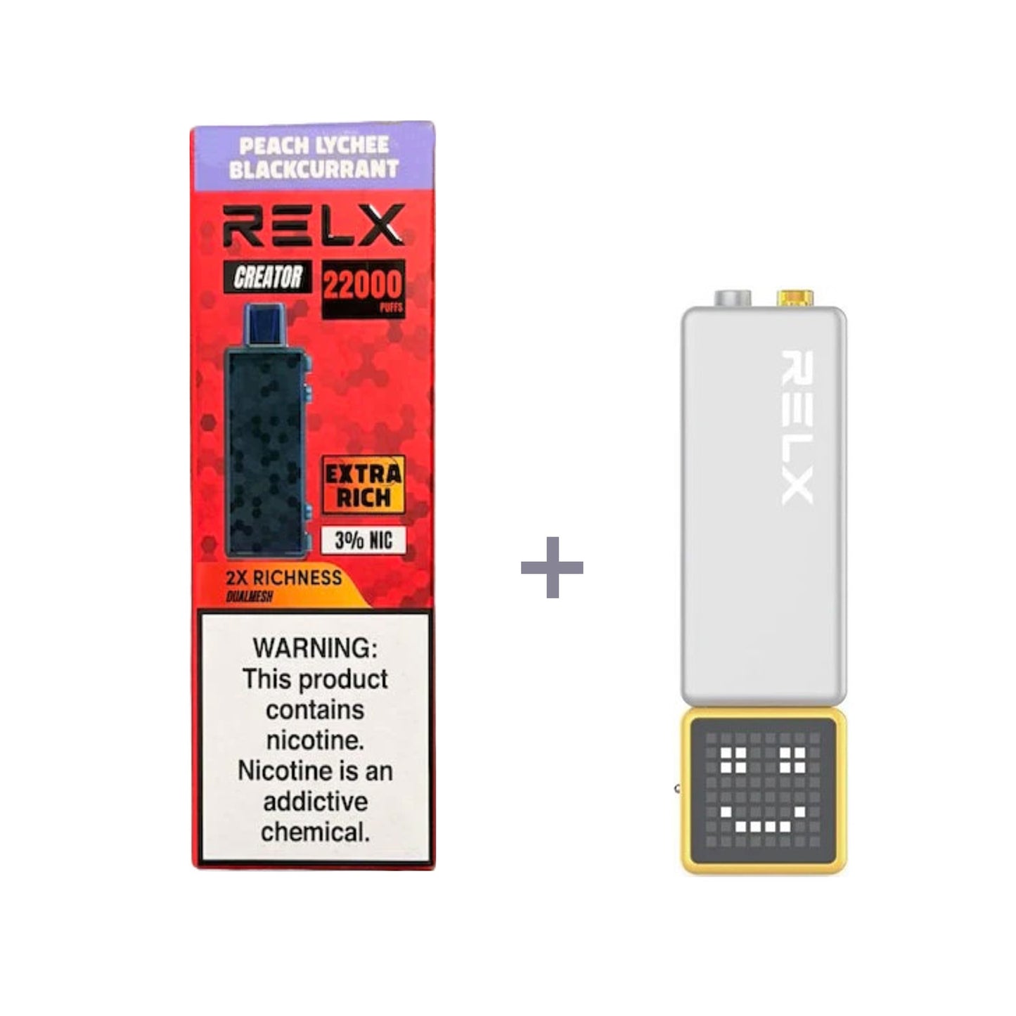 正品悦刻积木乐高RELX Creator 22000口烟弹/套装-多口味可选 (一代/二代杆弹通用） 套装1(配一代正品杆) 桃子荔枝黑加仑