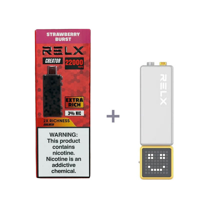正品悦刻积木乐高RELX Creator 22000口烟弹/套装-多口味可选 (一代/二代杆弹通用） 套装1(配一代正品杆) 草莓风暴