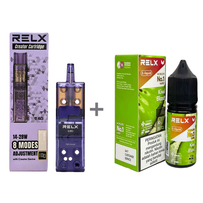 正品悦刻三代积木空弹烟油套餐(5ml容积RELX空弹+30ml正品RELX E-liquid)