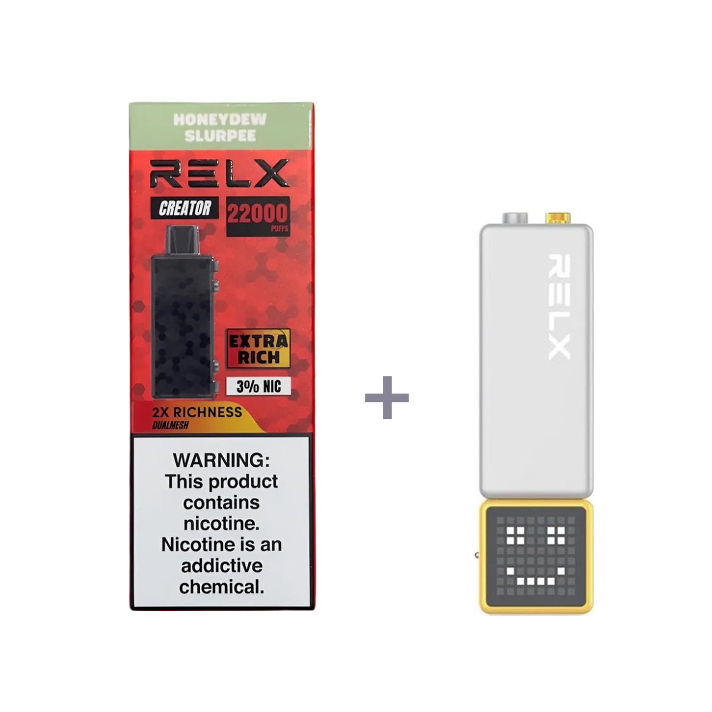 正品悦刻积木乐高RELX Creator 22000口烟弹/套装-多口味可选 (一代/二代杆弹通用） 套装1(配一代正品杆) 哈密瓜冰沙