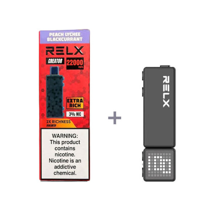 正品悦刻积木乐高RELX Creator 22000口烟弹/套装-多口味可选 (一代/二代杆弹通用） 套装2(配二代正品杆) 桃子荔枝黑加仑
