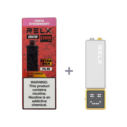 正品悦刻积木乐高RELX Creator 22000口烟弹/套装-多口味可选 (一代/二代杆弹通用） 套装1(配一代正品杆) 芬达草莓