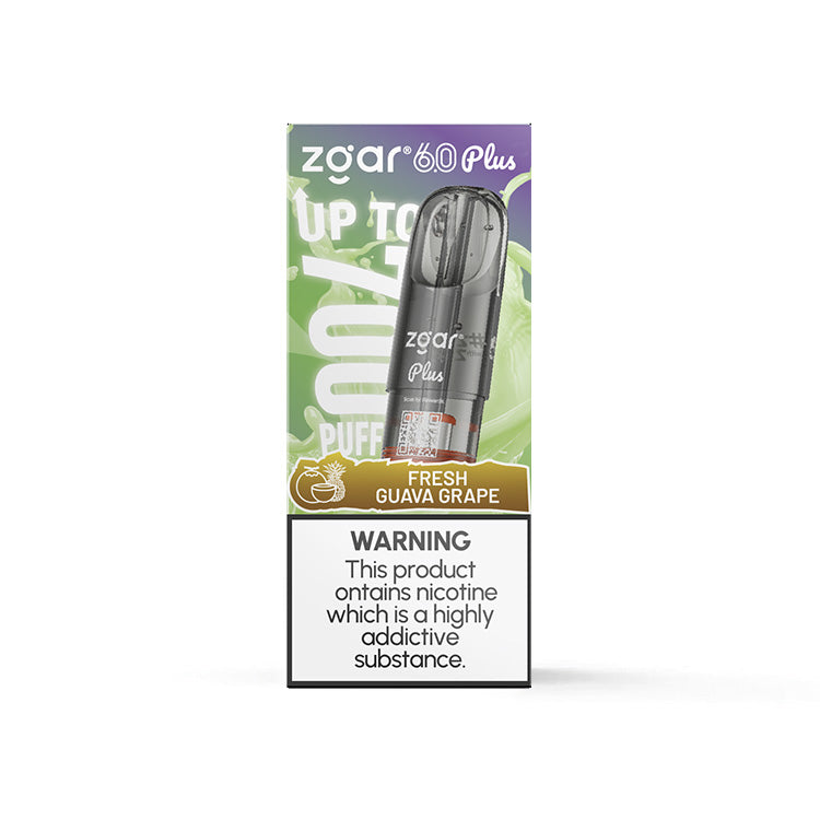 【全新口味到货】正品冰熊Zgar 6.0 PLUS 烟弹超大容量3.5ML(悦刻4/5/6/7代杆通用) 口味任选，三颗起售 【新】清爽芭乐葡