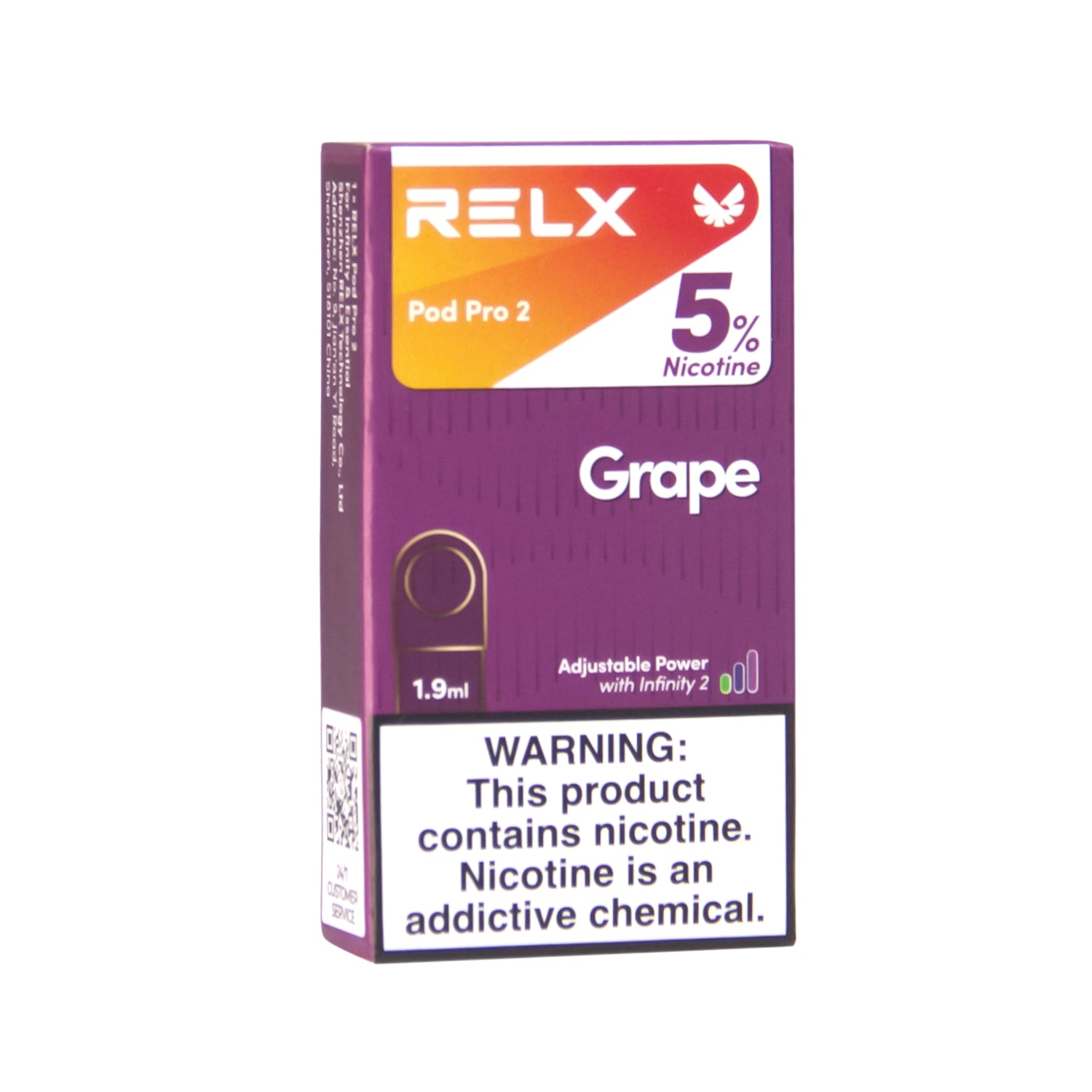 正品悦刻RELX外贸弹5%尼古丁葡萄(Grape)口味-单颗装三颗起售