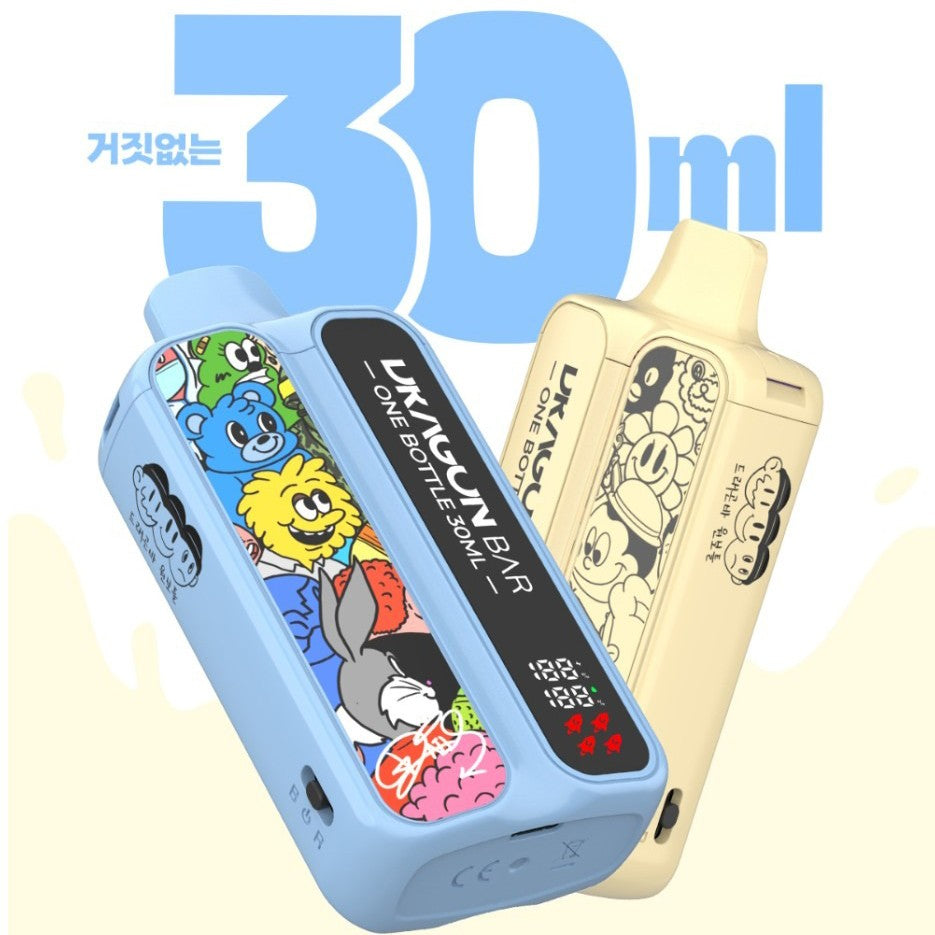 正品 Dragon Bar 龙吧阿童木动画主题30ml超大容量60000口可调功率一次性电子烟-多口味可选