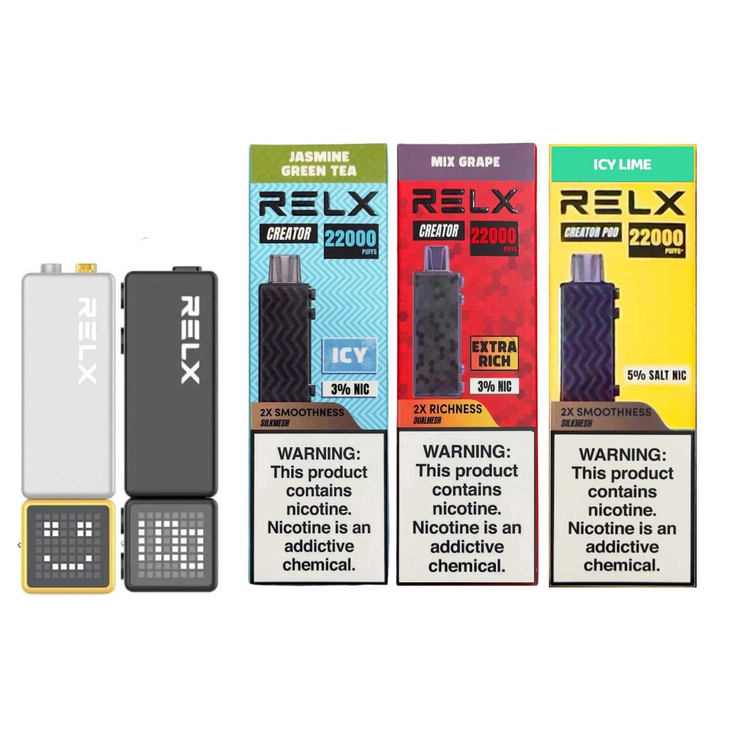 RELX Creator - Large capacity 18000 mouths - Double the richness