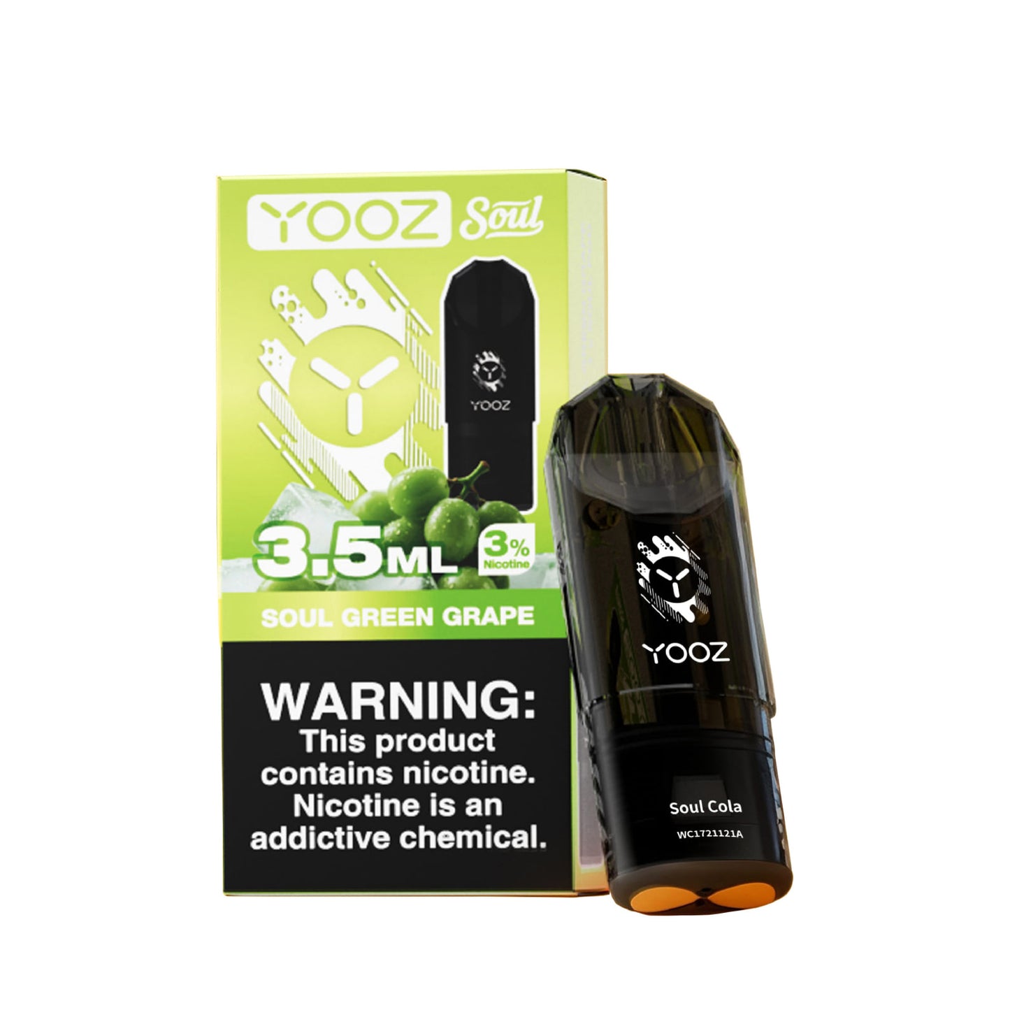 柚子YOOZ Soul Pod灵魂烟弹系列3.5ML大容量多口味可选柚子陶瓷芯通配烟弹-三颗起售